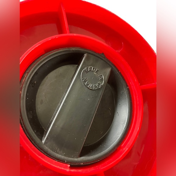 Vtg Eight O'Clock Coffee Carafe Insulated, Red and Plastic Decorative Piece 1989 - Picture 7 of 8